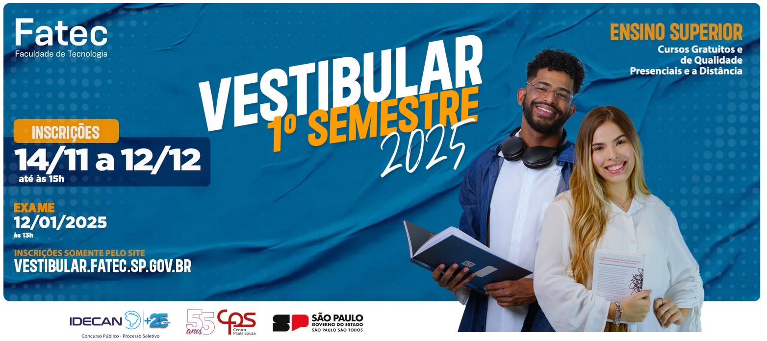 Vestibular Fatec 1º Semestre 2025