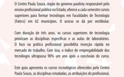 Guia de Profissões Tecnológicas Fatec